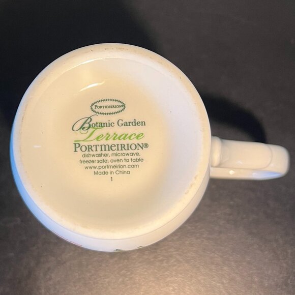 Vintage PORTMEIRION Botanic Garden TERRACE Fine China Cup / Mug ~ Wind Flowers - Picture 6 of 7